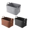 Felt Storage Basket Large Capacity Foldable Organizer with Sturdy Handles for Clothes