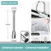 16-60cm Universal Faucet Extender Stainless Steel 360° Rotation Kitchen Sink Anti-Splash Nozzle Aerator Extension Hose