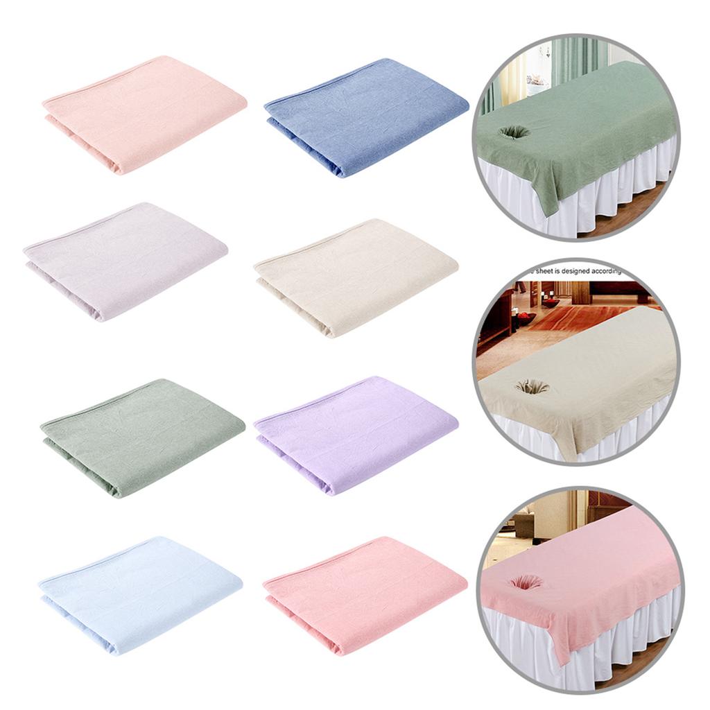 Beauty Salon Massage SPA Couch Cover Soft Cotton Bed Cover With Face Breath Hole