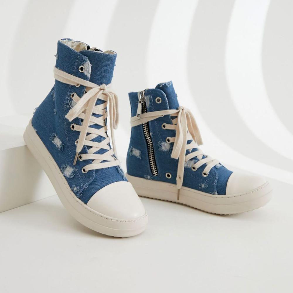 Высокие туфли женские парные туфли из парусины женские туфли больших размеров универсальные модные кроссовки на шнуровке женские Zapatillas Mujer