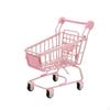 Mini Shopping Cart with Wheels Wire Metal Desktop Organizer for Vanity, Dorm Room