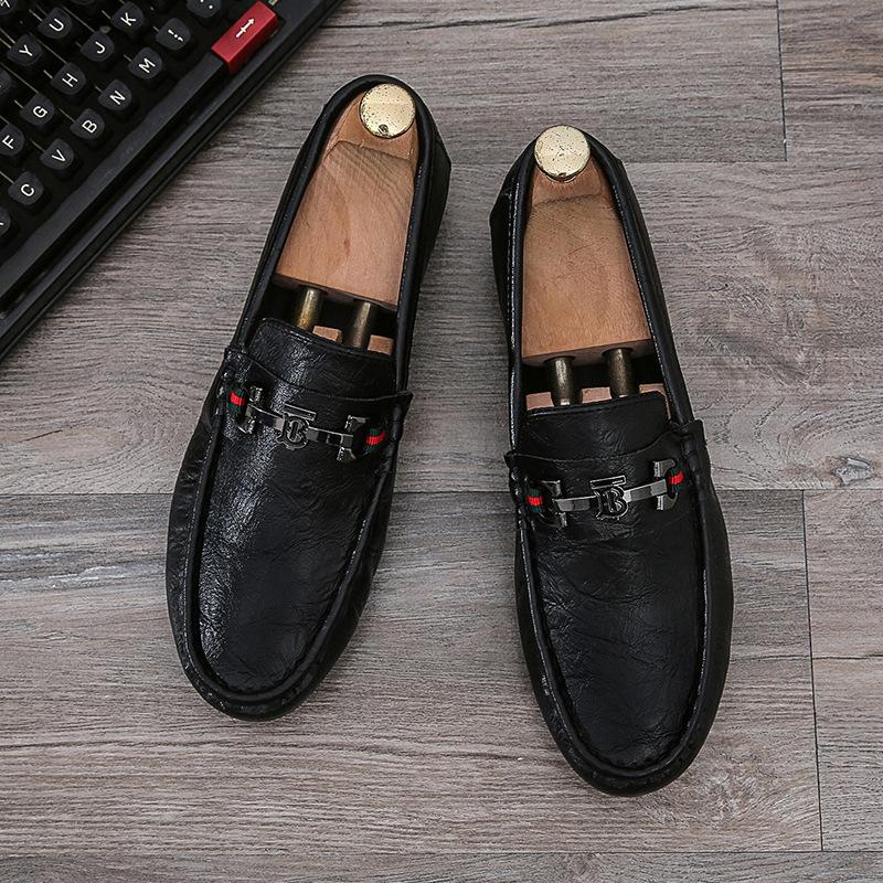New Spring Men's Shoes Doudou Shoes Men's Viral Trends One Pedal Breathable Soft-soled Loafers Casual Shoes