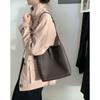Niche Cowhide Commuter Tote Bag Minimalist Premium Vintage Bucket Bag Genuine Leather Crossbody Shoulder Bag