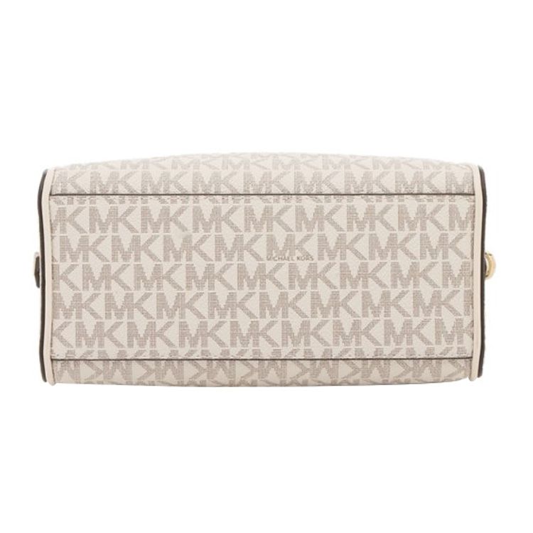 Michael Kors Classic Monogram Print Commuter Fashion Logo Coated Canvas Boston Bag Crossbody Handbag Women handbag White 35S2GTFC0B-LT-CRM-MULTI