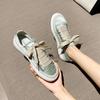 New Round Head Dirty Shoes Single Shoes Women's Casual Satin White Shoes Lace-up Flat Women's Shoes