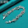 925 Sterling Silver Multiple Snake Chain Bracelet