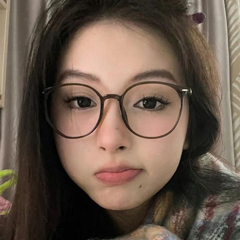 3Pcs Lady Trendy Finished Myopia Glasses Women Round Frame Blue Light Blocking Eyewear Men Unisex Retro Minus Diopter Eyeglasses