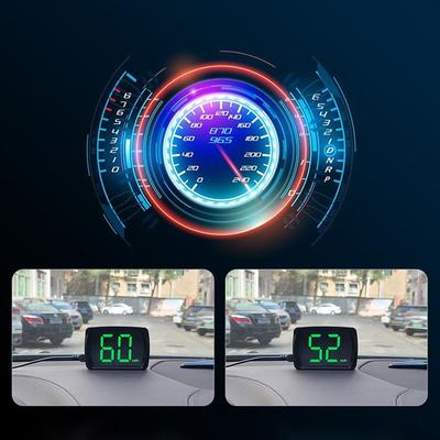 Plug&Play GPS Цифровой спидометр для автомобиля Универсальная совместимость HUD Автомобильный проекционный дисплей Портативный Пластик