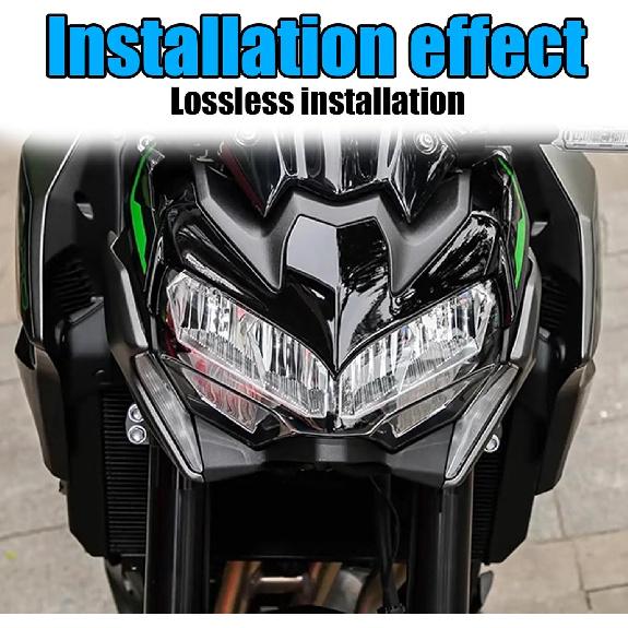 for Z900 2024 Motorcycle Sports Downforce Naked Front Spoiler Aerodynamic Wing Deflector 2020-2024 Motorcycle Parts (Black)