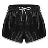 Мужские плавки с цветовыми блоками Водонепроницаемый дизайн Эластичный пояс Шнурок Швы Карманы Шорты для тренировок