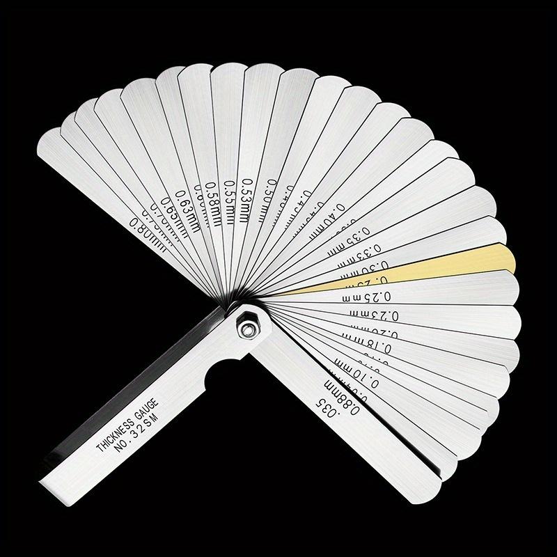 32-лезвийный дальномер, щуп, клапан, обучающий щуп, размер зазора 0,04-0,88 мм, медный лист 0,0015-0,035