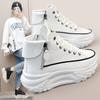 Luxury High Top Women's Casual Sneakers 2024 New Round Toe Thick Sole Increased Breathability Running and Sports Shoes Sneakers