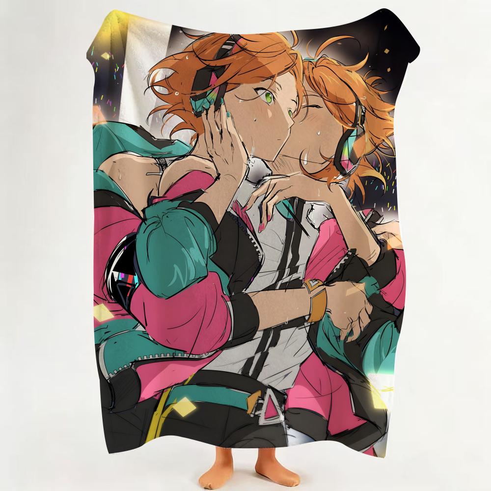 Anime E Ensemble S Stars Flannel Blanket Suitable for Sofa Living Room Bedroom