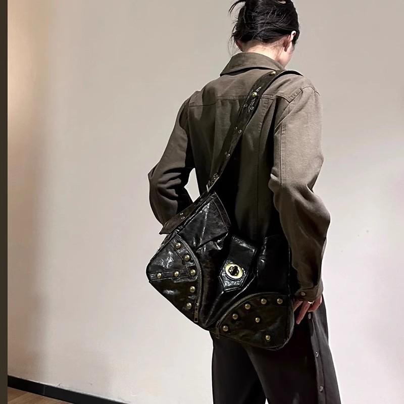 Модные женские сумки через плечо в стиле байкерских сумок из искусственной кожи с кросс-боди, винтажные сумки Spicy Girls большой вместимости, новые