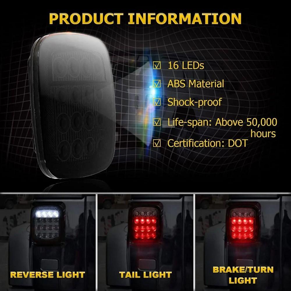 High Brightness Signal Tail Light Square LED Marker Side Light 21LED Truck Clearance Light Boat