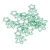 100 Pcs Shaped Paper Clips Green Christmas Tree Shape Metal Electroplating Process Portable Office C