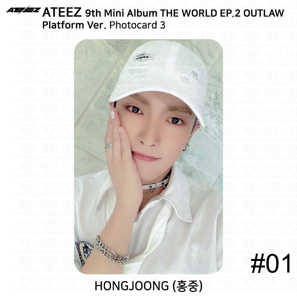 ATEEZ Девятый мини-альбом THE WORLD EP.2 OUTLAW Platform Ver Официальная фотокарточка 1 2 3