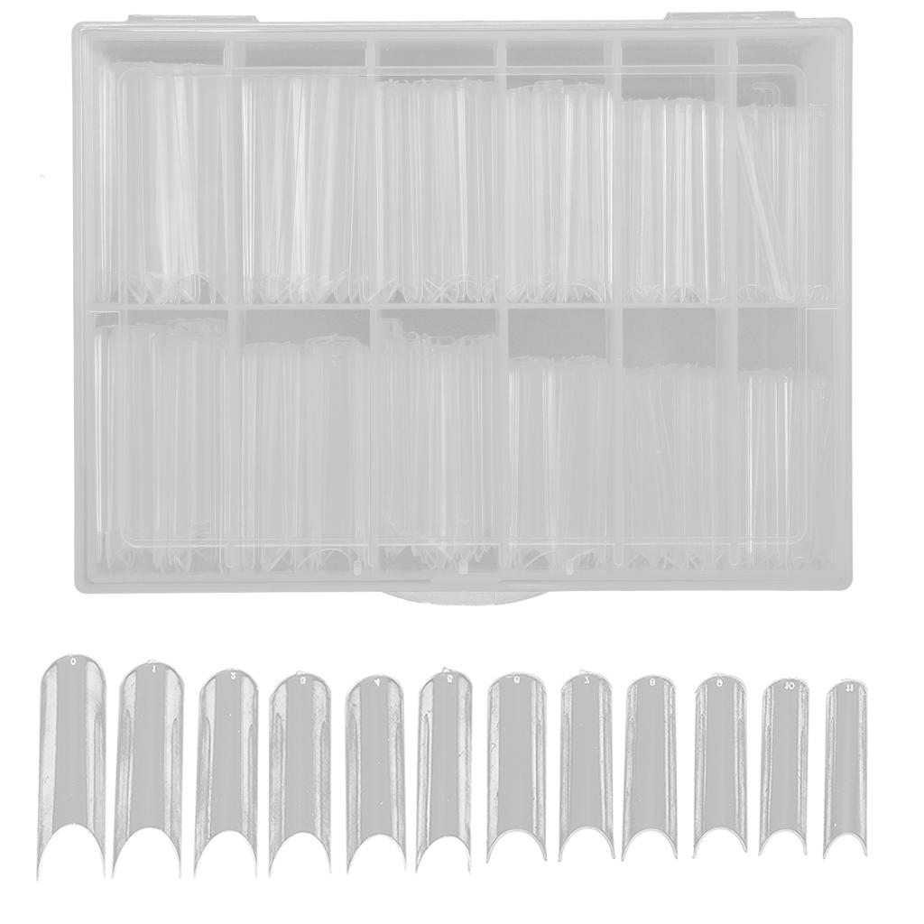 240 шт. Накладные типсы для ногтей Очень длинные Прозрачные Искусственные типсы для ногтей для домашнего DIY салонаПрозрачные