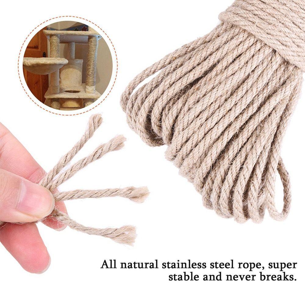 Сменный джутовый шпагат, скрученная сизалевая веревка, кошачья игрушка для дерева, веревка для связывания, веревка для кошачьей когтеточки