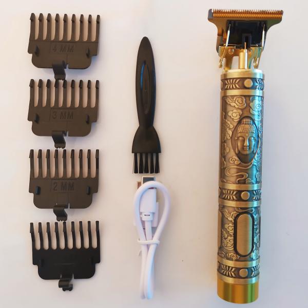 Триммер из нержавеющей/абс-стали для мужчин, машинка для стрижки волос, профессиональный триммер для лысины, электрическая бритва для бороды, USB-парикмахерская