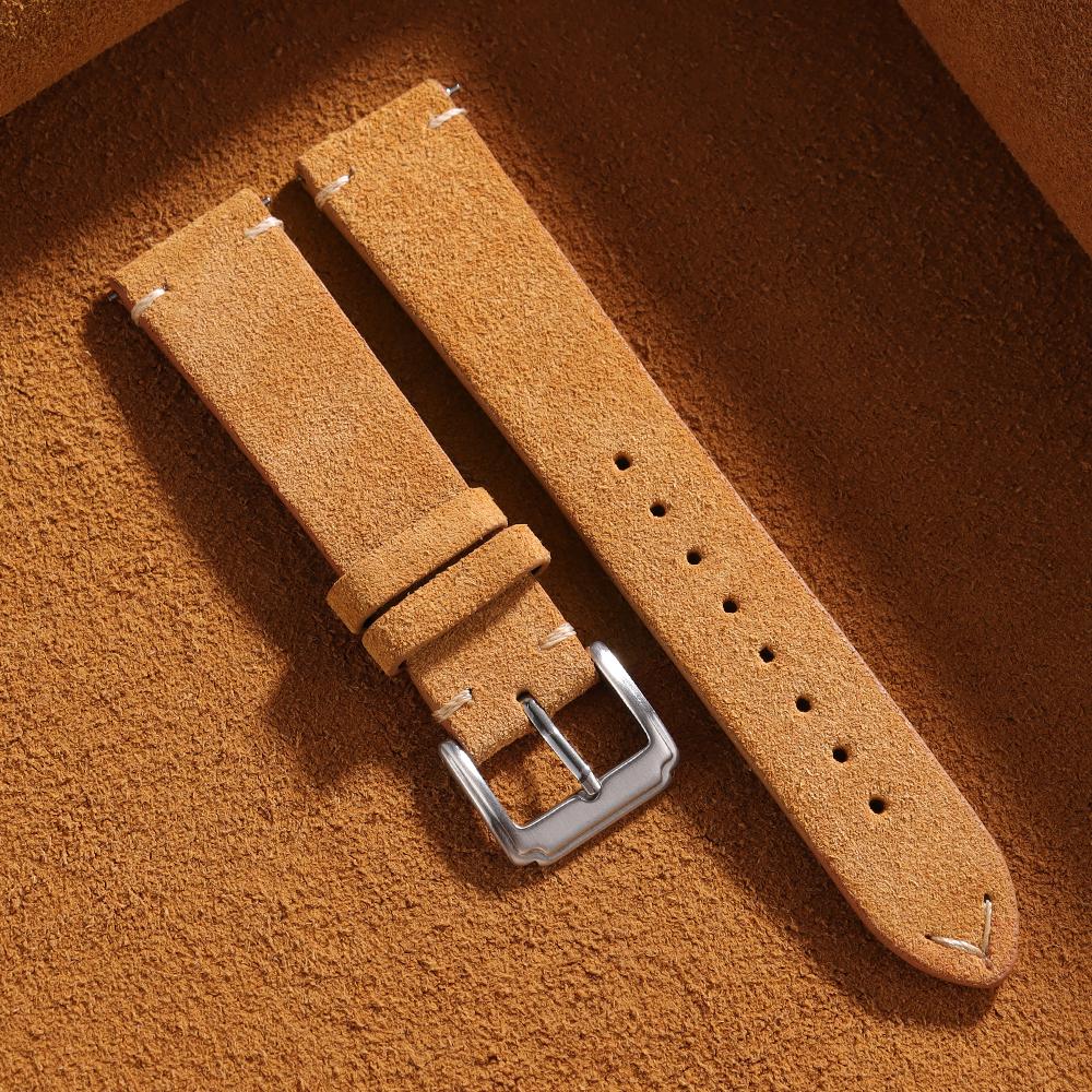 14 мм 16 мм 18 мм 20 мм 22 мм Браслет с быстрой застежкой Мягкий замшевый ремешок Браслет из телячьей кожи для женщин мужчин Коричневый ремешок Ремешок для смарт-часов