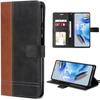 Case for Redmi Note 12 Pro 5G - E.F.CONNECTION - Brown/Black Synthetic Leather Flap