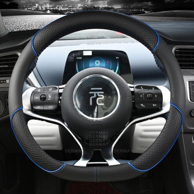 Для BYD Dolphin Atto3 Atto 3 EV Yuan Plus чехол на руль автомобиля из микрофибры и кожи в форме буквы D, автомобильные аксессуары