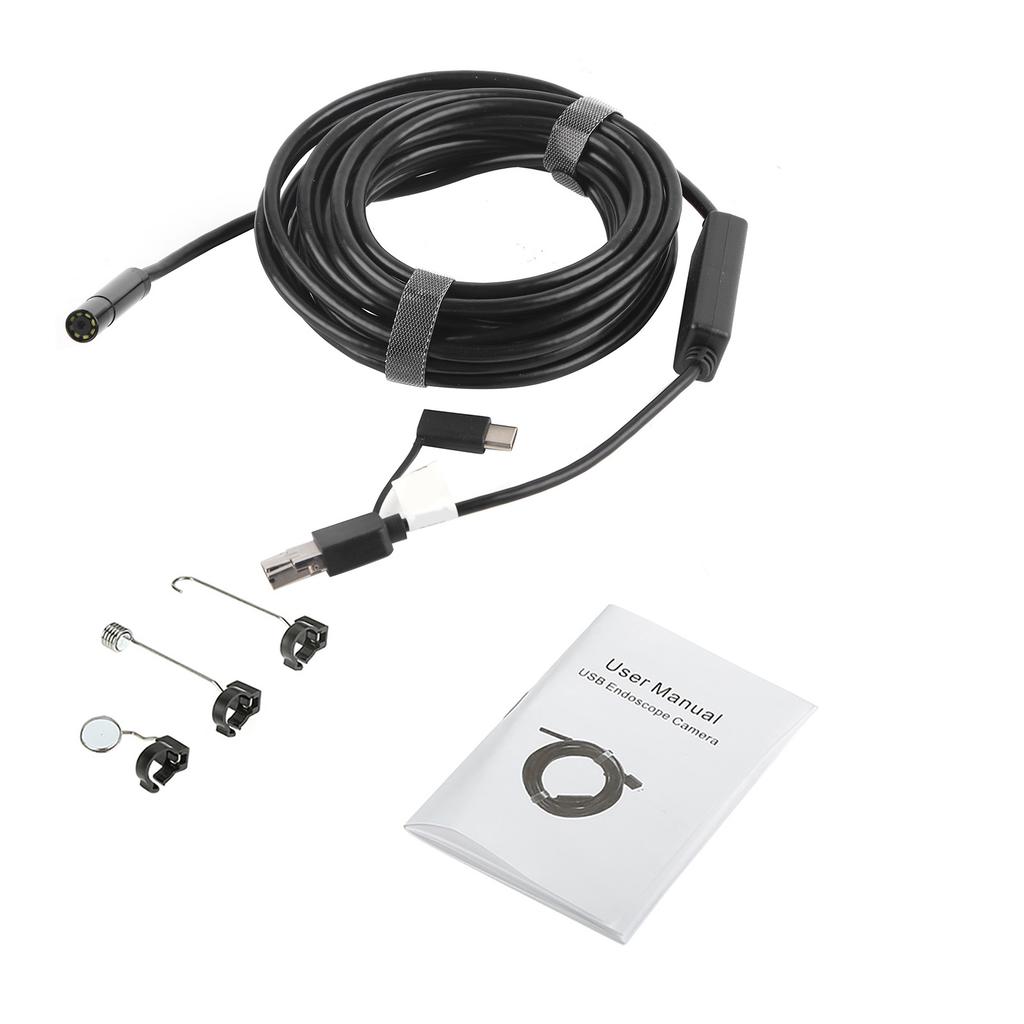 1pc Black 5 Meter USB OTG Endoscope with 2 Megapixel Waterproof Camera for Pipe Car Inspection