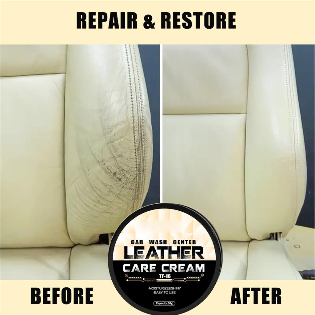 Car Leather Care Agent - Car Interior Leather Plating Yellowing Removal Plastic Refurbishment Restoration Cream Black Whitening Refurbishment Cream