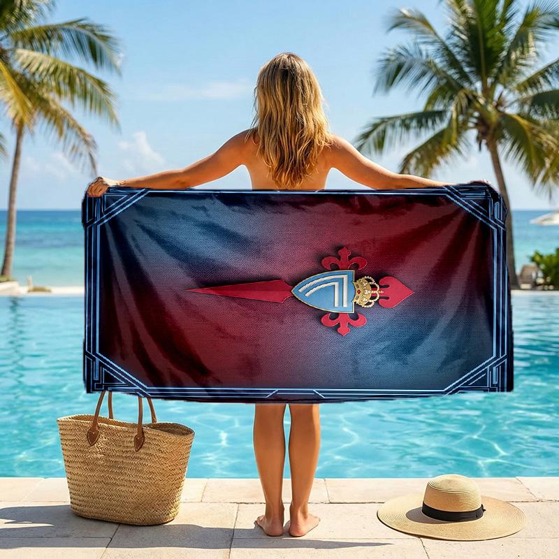 Celta Vigo FC print Quick Dry Beach Towel Microfiber Absorbent Portable Travel Swimming Towel