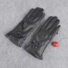 Novel Fashion Women Lady Soft Leather Gloves Winter Warm Mitten Xmas Gift Black