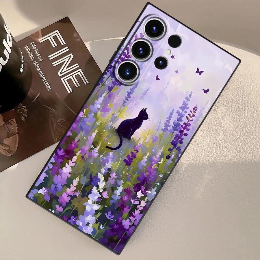 Милый Чехол-Арт с Кошкой для Samsung Galaxy S26 Ultra S23 S24 S20 Ultra S21 FE S10 S9 Note 20 8 9 10 S25 Plus Чехол для Телефона