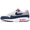 New Air Max 1 Pure Platinum Midnight Navy Racer Pink Women's 319986-116