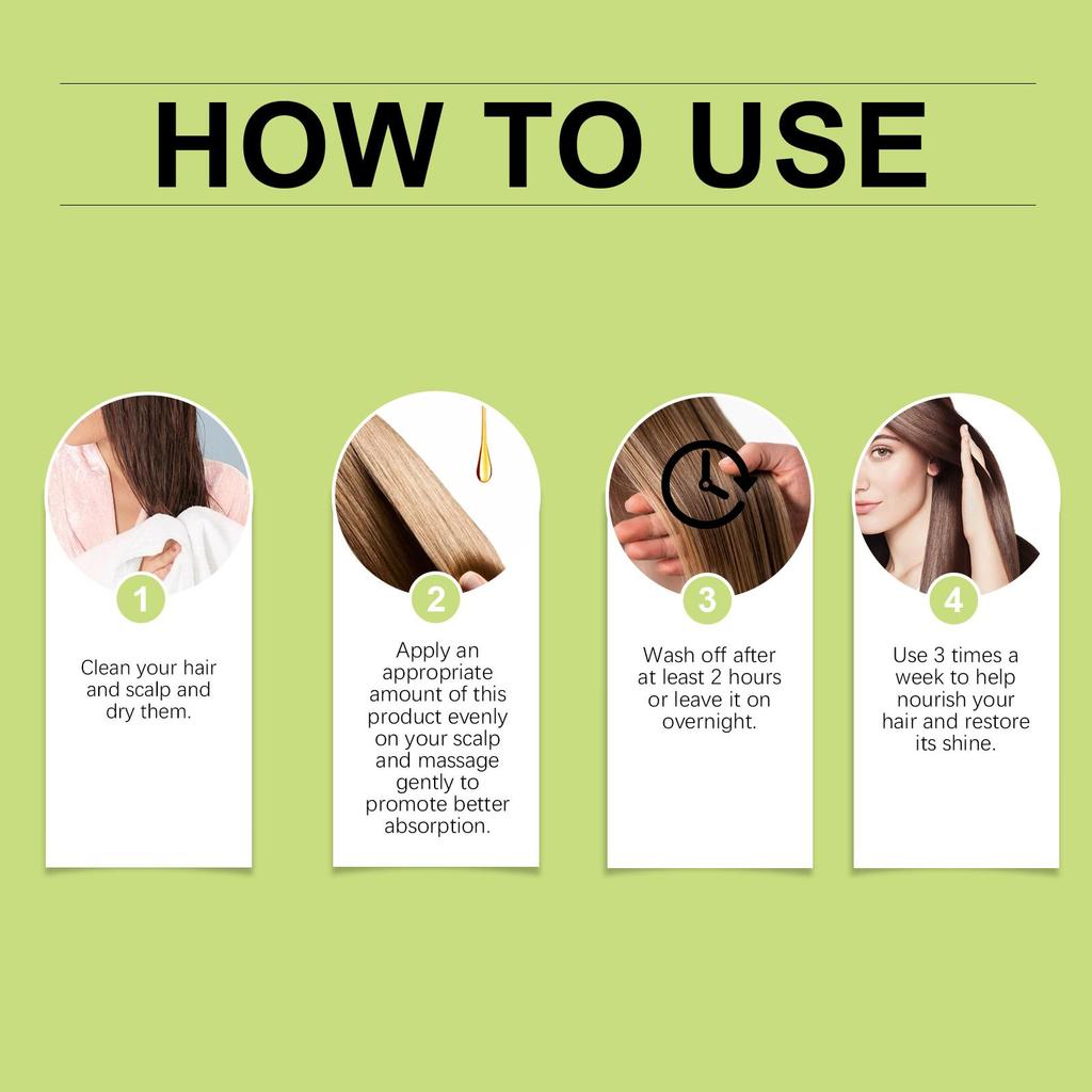 Hoegoa Herbal Hair Oil, Moisturizing and Hydrating, Nourishes the Scalp, Improves Dry and Frizzy Hair, Promotes Hair Growth, Suitable for 100ml ...