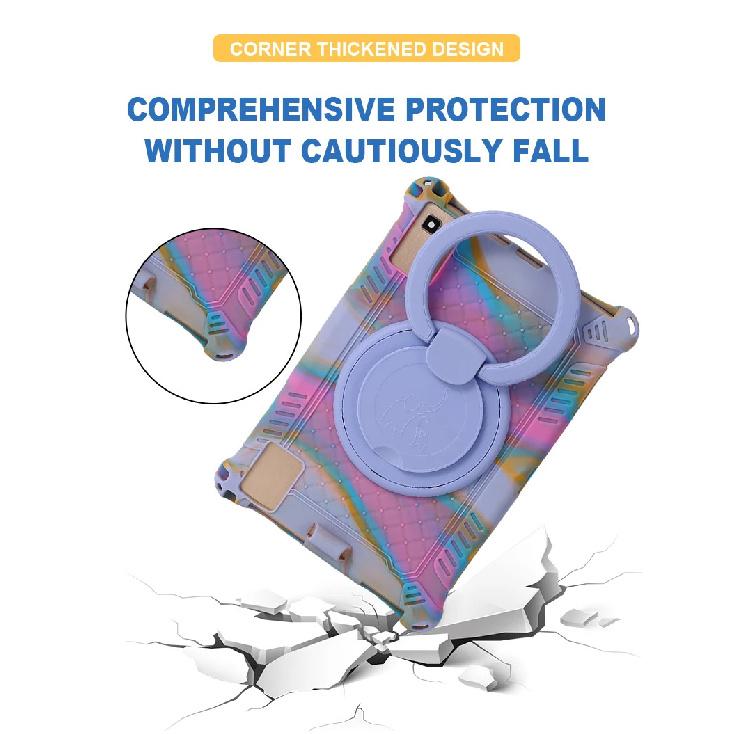 360 Rotating Case Universal For TCL Tab 10L Gen2 10HD 4G 10s 10.1 inch Stand Cover With Handle Grip Shoulder Strap Soft Silicone