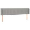 VidaXL Headboard with Ears Light Grey 183x16x78-88 Cm Fabric3119020