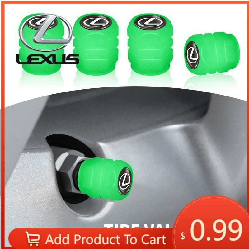 Interior Stickers 4PCS Luminous Car Tire Valve Caps Fluorescent Night Glow Decor For Lexus F-SPORT ES RX NX LS UX LM LX GX LC RZ ysbn77
