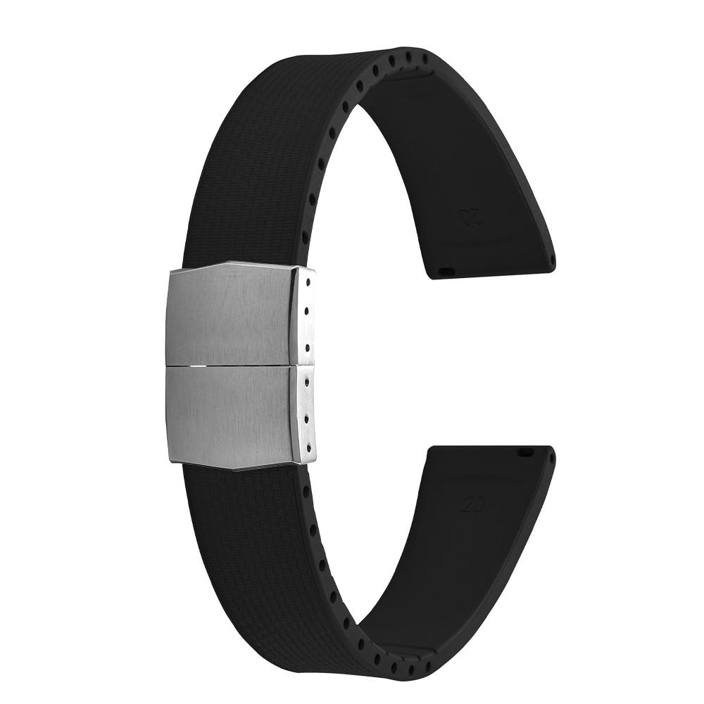 20 мм каучуковые ремешки Delugs CTS Fkm для часов с застежкой-бабочкой 4 цветов Уникальная текстура Быстросъемный ремешок для часов для брендовых часов