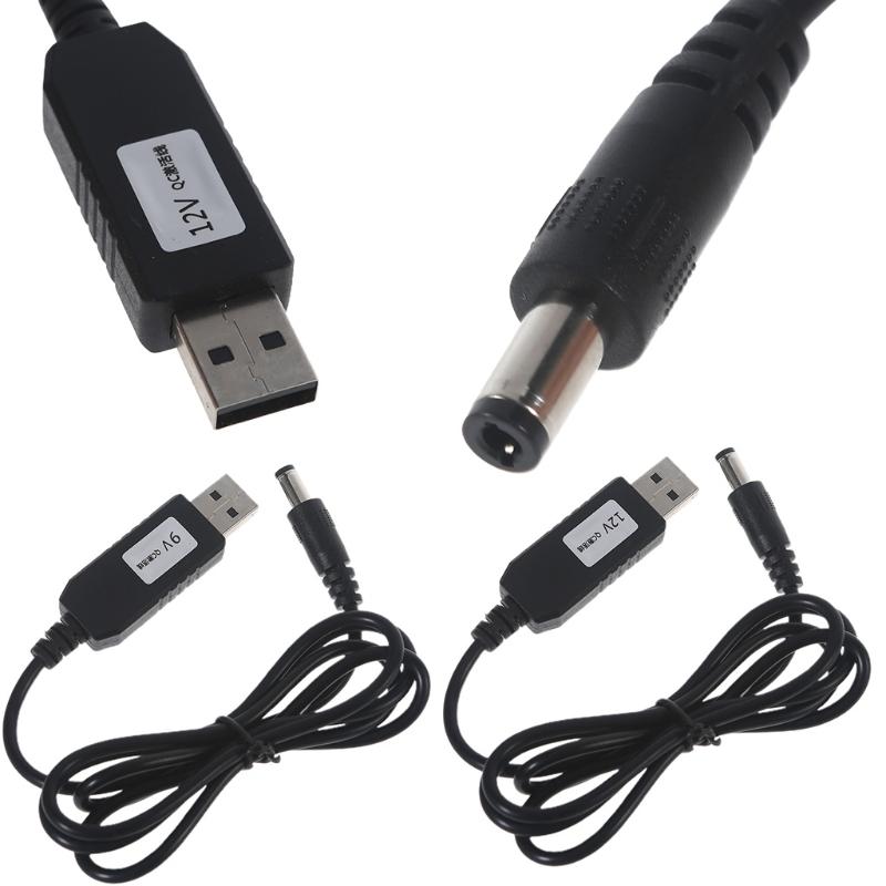 Кабель-преобразователь Step Up USB QC3.0 на 12В 5.5x2.1мм Хорошая совместимость для WiFi-роутера, светодиодов Легкий, прочный