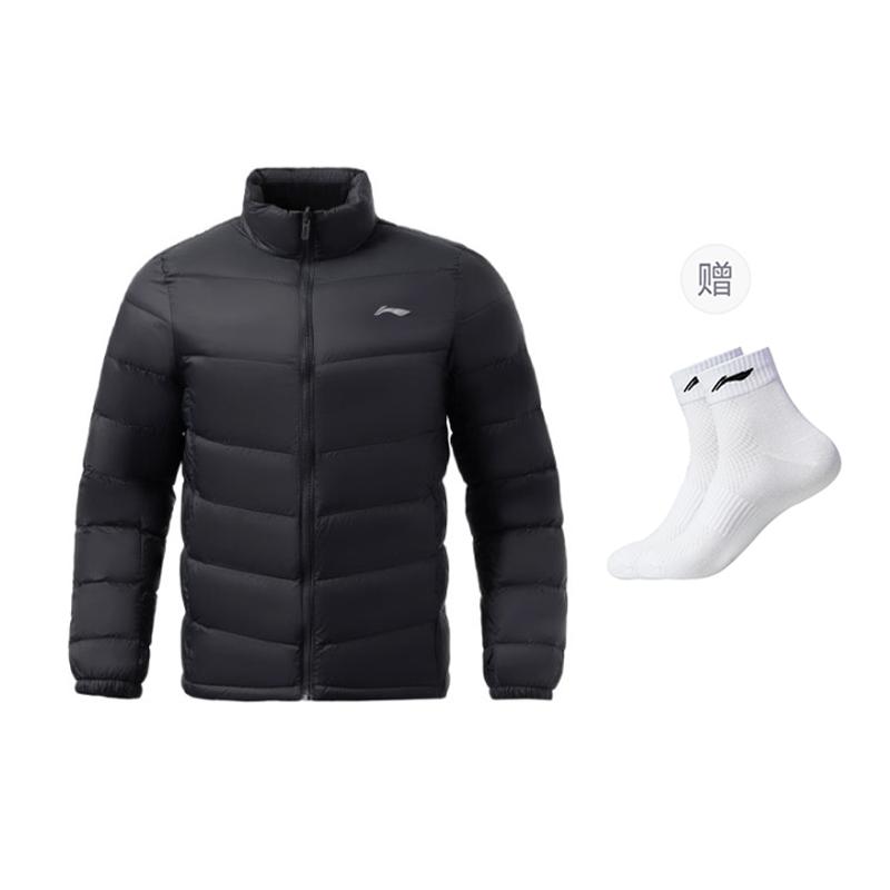 Li Ning Коллекция для тренировок Коллекция для фитнеса Пуховик Мужской Черный AYMR145-1