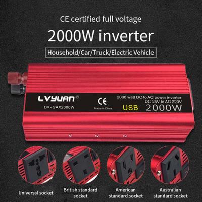 Горячий автомобильный инвертор 2000 Вт с двумя USB12 В в 110 В/220 В преобразователь мощности