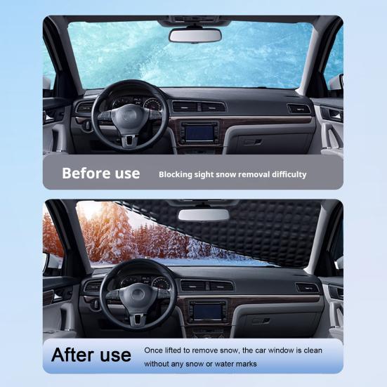 Автомобильный снежный щиток, солнцезащитный козырек, легко устанавливается и снимается, водонепроницаемый чехол для лобового стекла, пылезащитный чехол для быстрого удаления снега и льда с лобового стекла