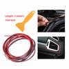 Car Decoration Strip Electroplating Red Silver DIY Modification Center Console Interior Door Sticker Line Red 5-meter Car Parts