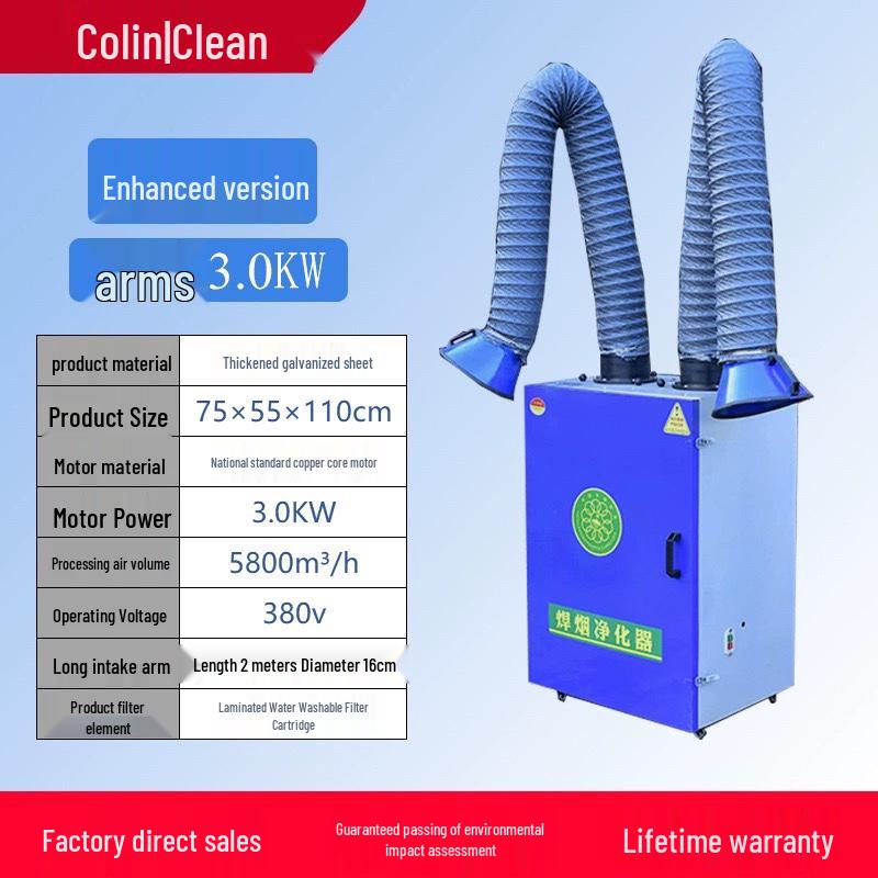 Mobile Welding Fume Purifier & Dust Collector for Soldering and Industrial Use