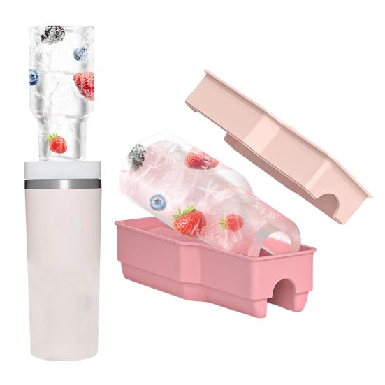 Силиконовый лоток для кубиков льда для стакана 20-40 унций, полый цилиндрический дизайн, лед