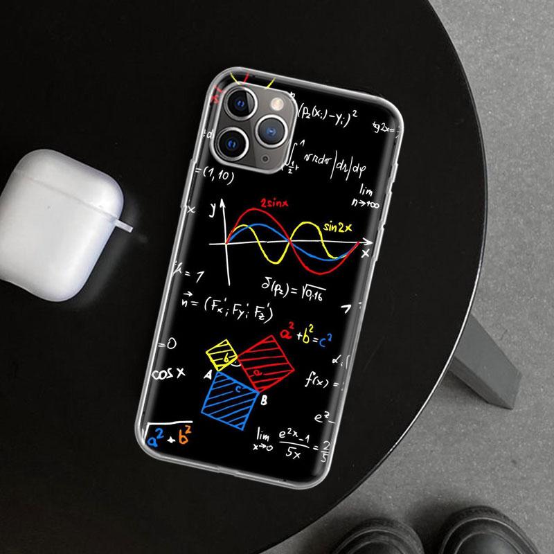 Чехол для телефона с изображением Физики Химии Математики для iPhone 11 12 13 Mini 14 15 Plus 16 Pro Max 17 Air 7 8 + SE Арт Индивидуальный Fund