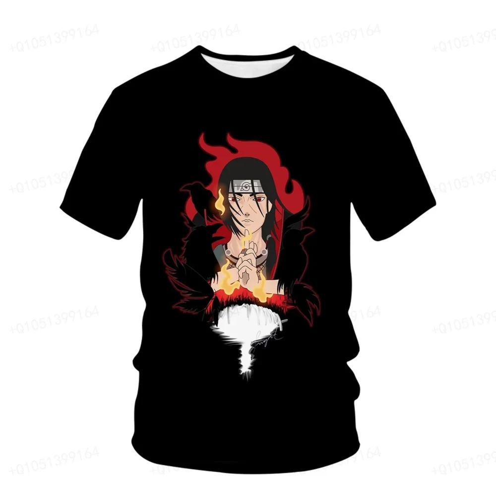 2025 New Naruto Kids' T-Shirt Kakashi Print Casual Harajuku Style Top for Boys & Girls