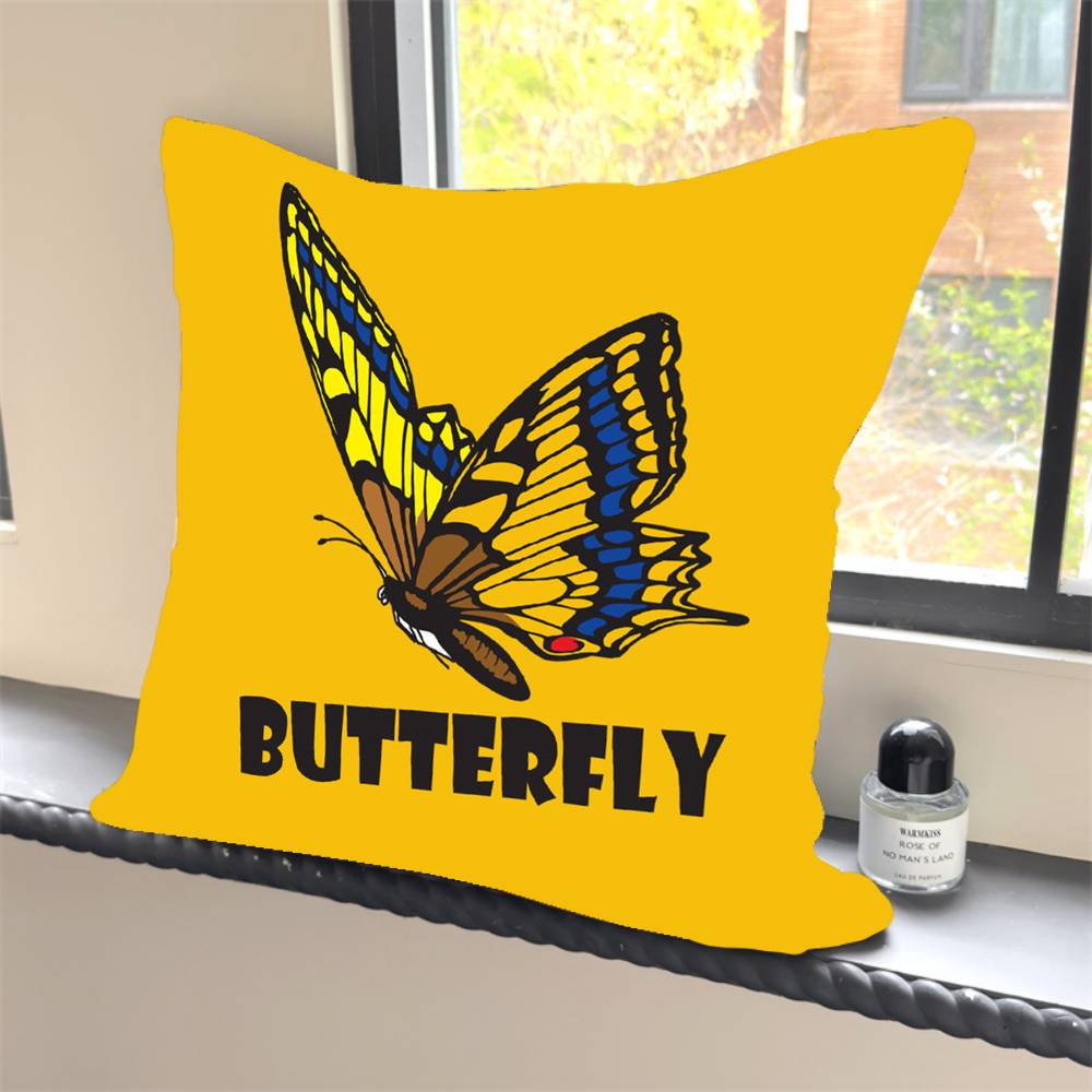 1PC Luxury Pink cute butterfly Pillow Case Square Bedroom Sofa Leisure Comfort Cushion Car Home Decoration Pillowcase 40x40