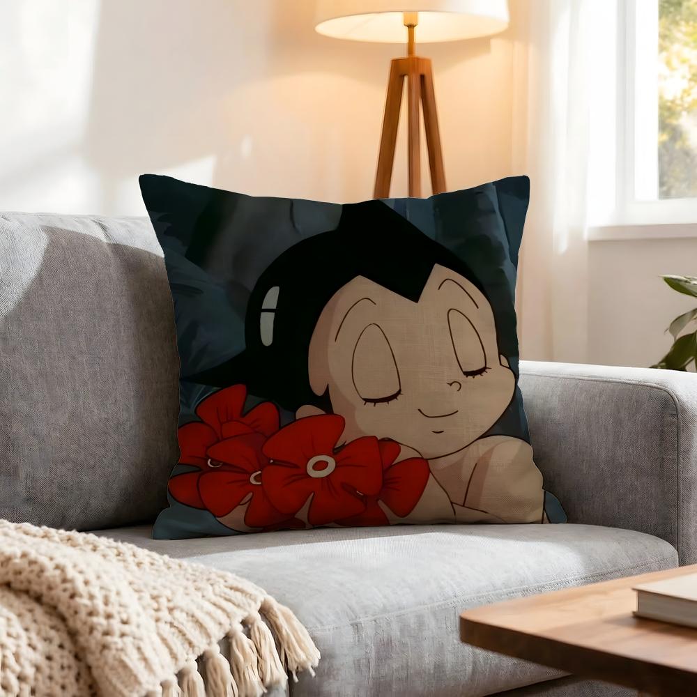 Anime Astro Boy Cushion Cover 1Pcs Decorative Covers Soft Cushion Case For Sofa Couch Decor 40X40 45X45 Pillowcases