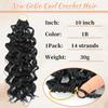 Коробка Gogo Curl Crochet Hair для черных женщин, с петлями, короткие, океанская волна, crochet hair, водная волна, пляжный curl, crochet braiding hair